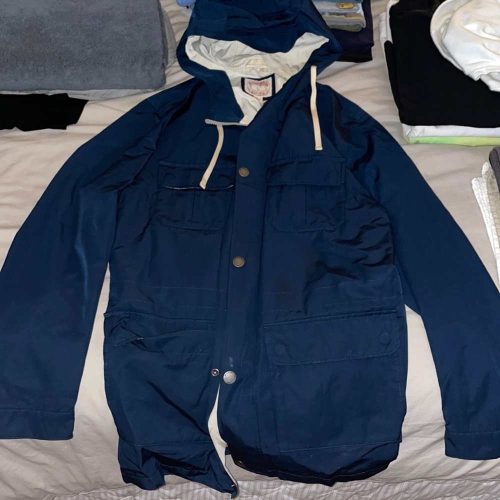 Brooks Brothers Blue Rain Jacket Size L